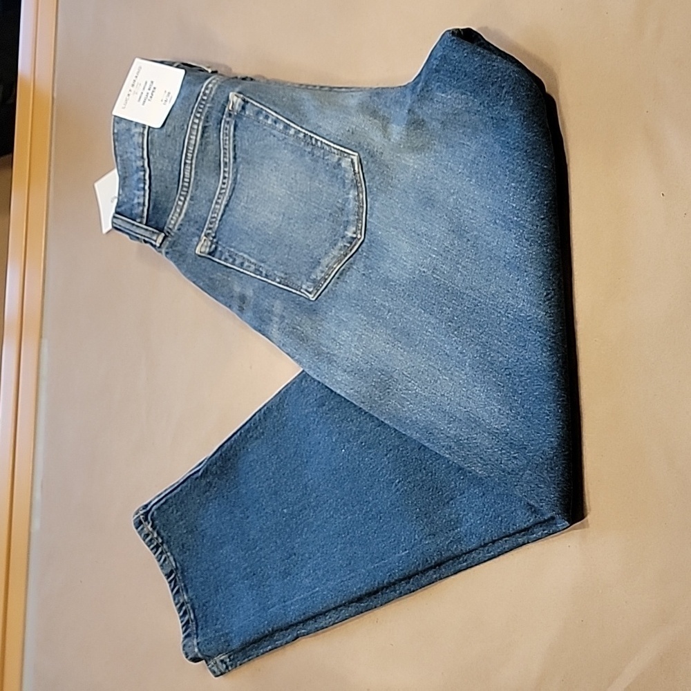 Lucky Brand Size 10/30 Ankle Drew Mom High Rise Taper Blue Jean NEW with Tag